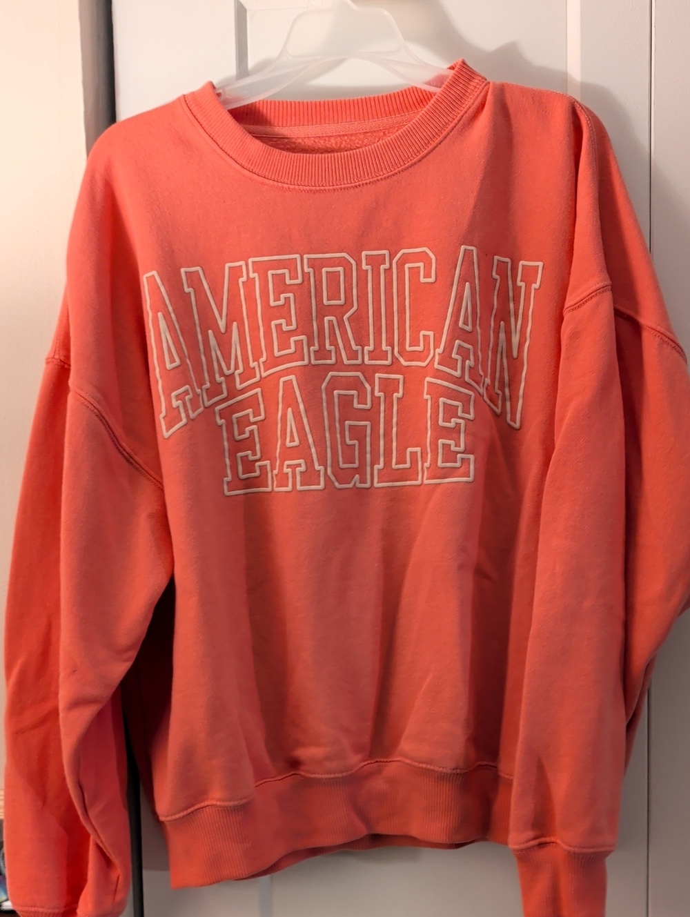 American Eagle Outfitters Coral-Peach Crewneck Sweatshirt